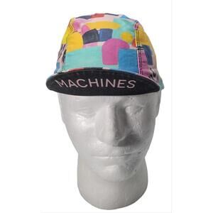 Machines For Freedom Cycling Hat Multicolored Geometric 100% Cotton Made In USA